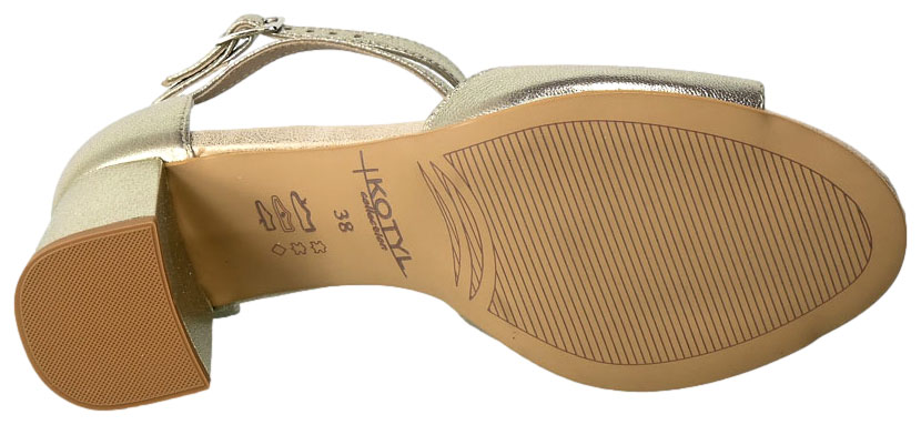 Sandały Kotyl 3805 Skórzane Złoty EF TN