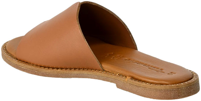 Klapki Tamaris 1-27135-20 305 Cognac Brązowe Skórzane
