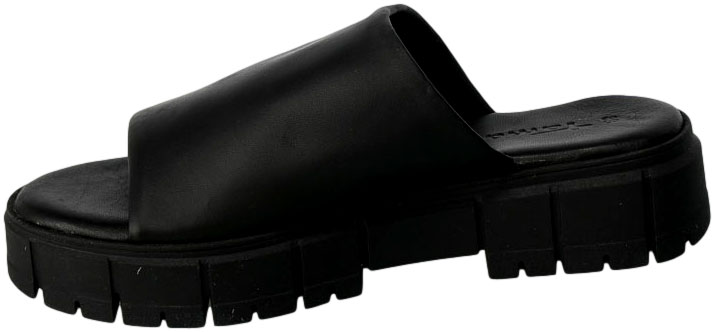 Klapki Tamaris 1-27252-20 007 Black UNI Czarne Skórzane