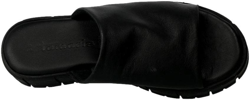 Klapki Tamaris 1-27252-20 007 Black UNI Czarne Skórzane