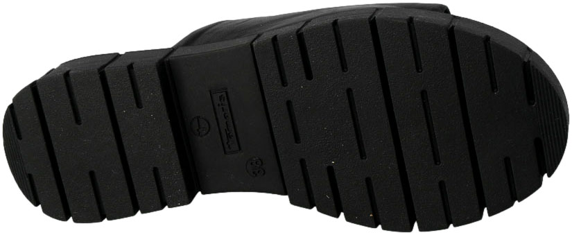 Klapki Tamaris 1-27252-20 007 Black UNI Czarne Skórzane