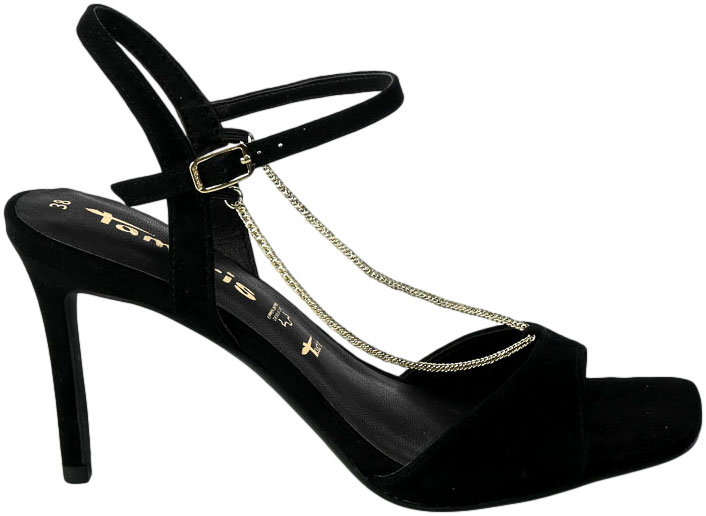Sandały Tamaris 1-28004-20 001 Black Czarne Skórzane