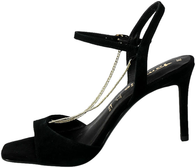 Sandały Tamaris 1-28004-20 001 Black Czarne Skórzane