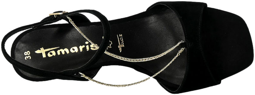Sandały Tamaris 1-28004-20 001 Black Czarne Skórzane