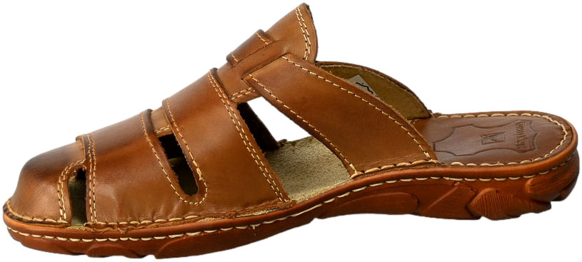 <p>Klapki Maximus 041 to stylowe i wygodne obuwie  w kolorze brązowym. Wykonane są z wysokiej jakości skóry, co zapewnia trwałość i estetyczny wygląd.Te skórzane klapki są idealnym towarzyszem na letnie dni, zarówno na plaży, jak