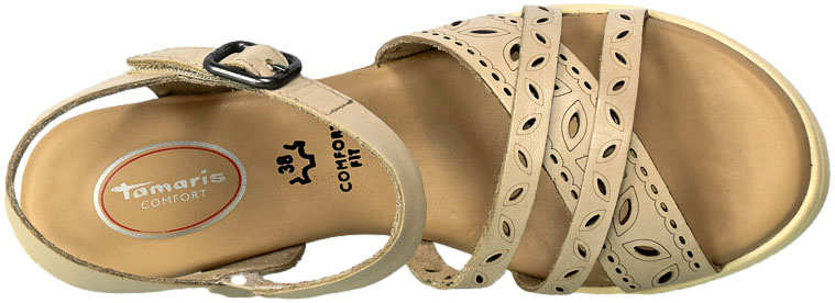 Sandały Tamaris 8-88306-20 109 OFF White Skóra