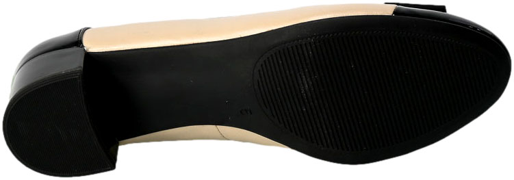 Czółenka Caprice 9-22307-20 415 Beige Black  Skóra