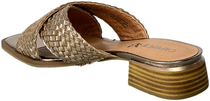 Klapki Caprice 9-27200-20 341 Taupe Metallic  Skóra