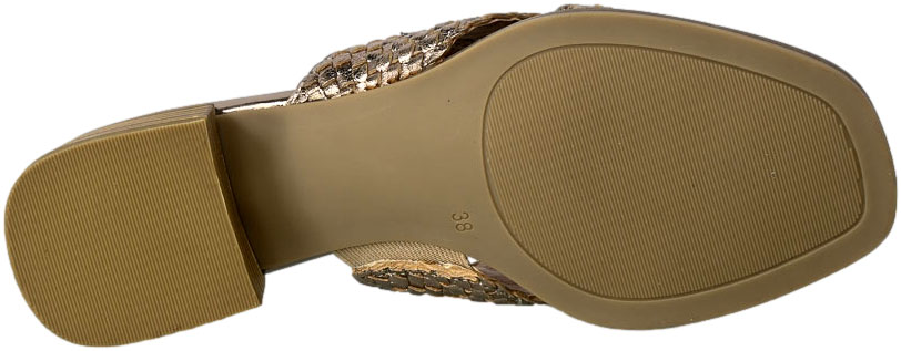 Klapki Caprice 9-27200-20 341 Taupe Metallic  Skóra