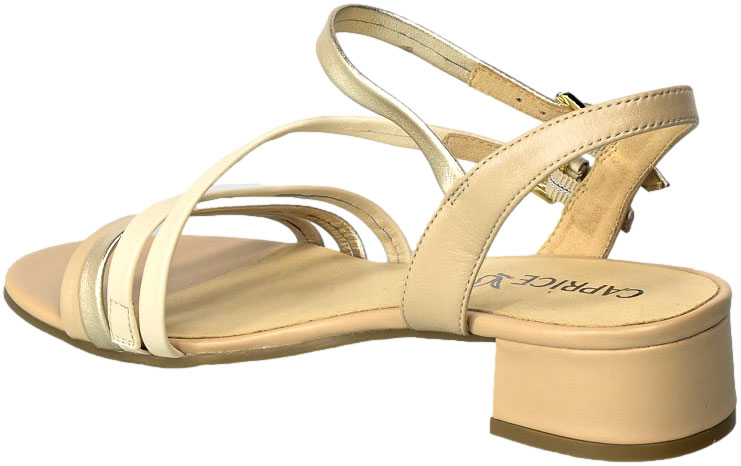 Sandały Caprice 9-28200-20 492 Beige Gold Skóra