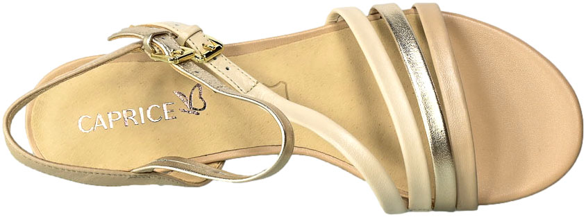 Sandały Caprice 9-28200-20 492 Beige Gold Skóra