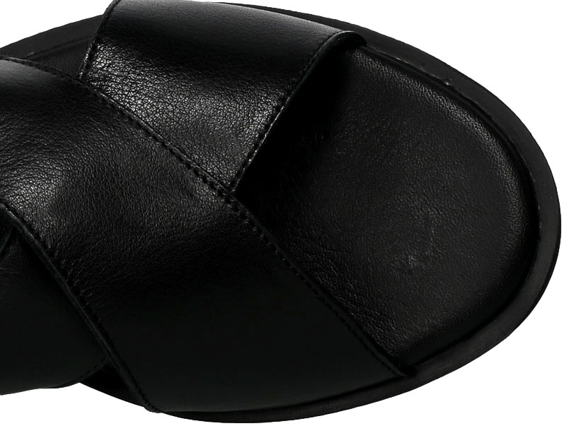 Sandały Caprice 9-28205-20 001 Black Skóra