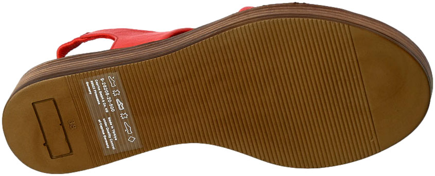 Sandały Caprice 9-28208-20 500 Red Skóra