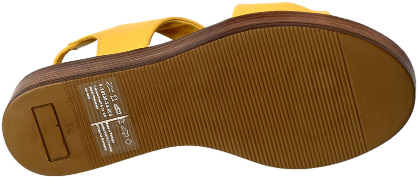 Sandały Caprice 9-28208-20 600 Yellow Skóra