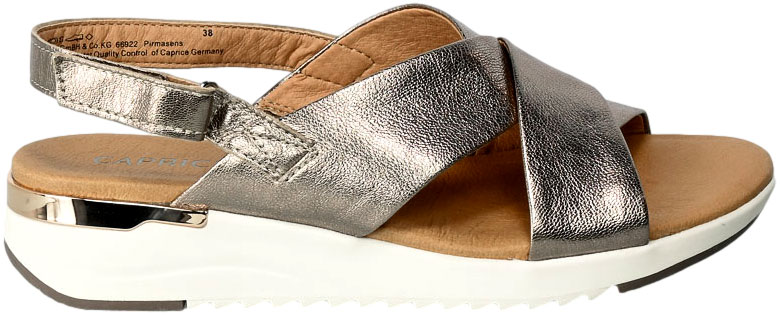 Sandały Caprice 9-28702-20 341 Taupe Metallic Skóra