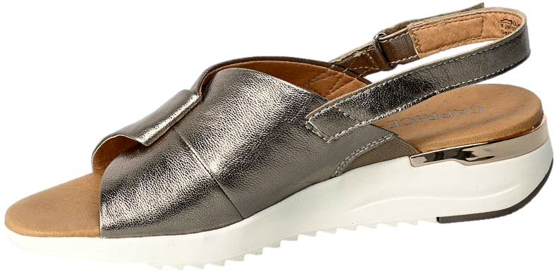 Sandały Caprice 9-28702-20 341 Taupe Metallic Skóra