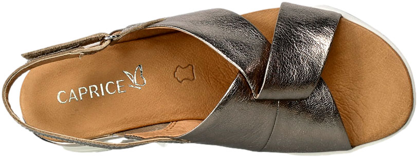 Sandały Caprice 9-28702-20 341 Taupe Metallic Skóra