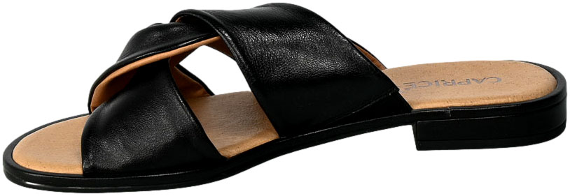 Klapki Caprice 9-27100-28 040 Black Softnap Skórzane_TN