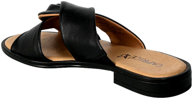 Klapki Caprice 9-27100-28 040 Black Softnap Skórzane_TN