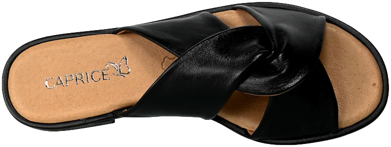 Klapki Caprice 9-27100-28 040 Black Softnap Skórzane_TN