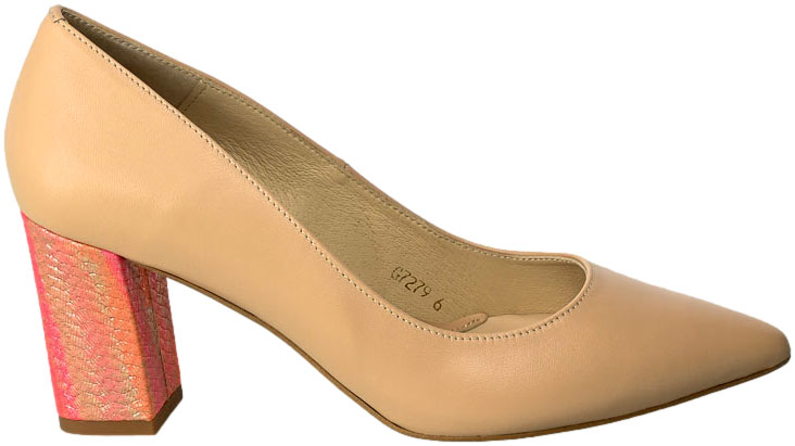 Czółenka Emis SK7279-896o Beżowe 634 Skórzane