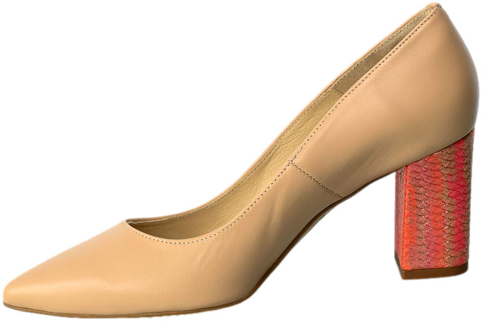 Czółenka Emis SK7279-896o Beżowe 634 Skórzane