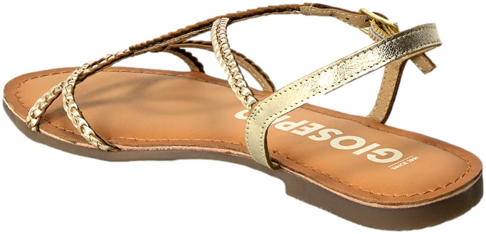 Sandały GiosEppo 69112 Nioaque Gold Złote Skórzane
