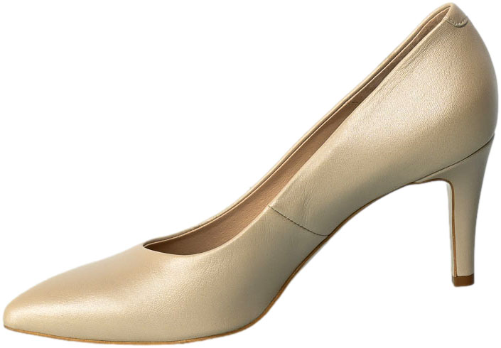 Szpilki Bravo Moda 1454 Perła Krem Skórzane 21-2303