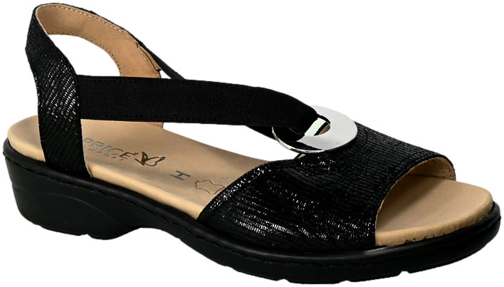Sandały Caprice 9-28251-24 010 Black Rep. Czarna Skóra 21-2303