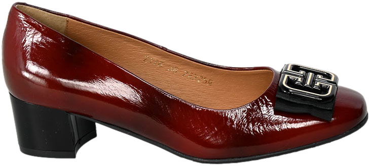 Czółenka Clasicco 2176 1079 Bordo Skórzane