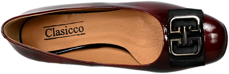 Czółenka Clasicco 2176 1079 Bordo Skórzane