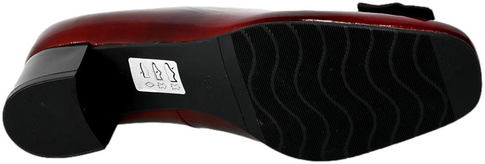 Czółenka Clasicco 2176 1079 Bordo Skórzane