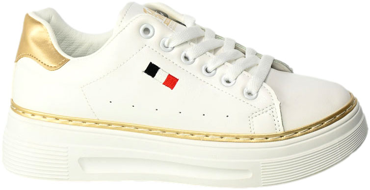 Sneakersy Potocki 23-16012WHBG Biało Beżowy