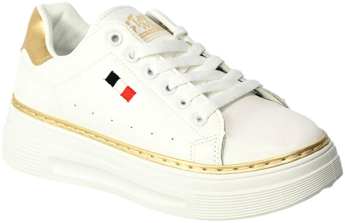 Sneakersy Potocki 23-16012WHBG Biało Beżowy