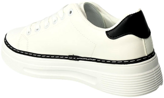 Sneakersy Potocki 23-16012WHBG Biało Czarny