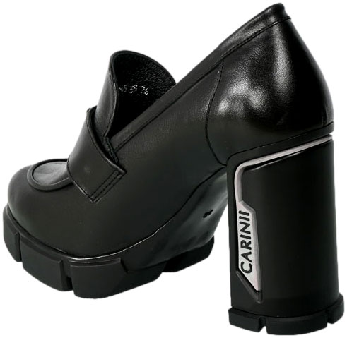 Półbuty Carinii B9245 J23-000-E36 Czarna Skóra