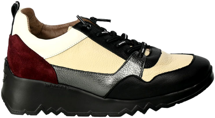 Sneakersy Wonders E-6730 Wild Negro Wild Cream Skóra