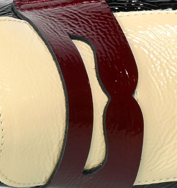 Półbuty Wonders H-5925 Lack Negro Lack Cream Skóra