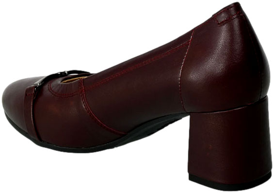 Czółenka Pulso AF1188V Bordo Cichan Skóra