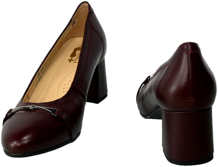 Czółenka Pulso AF1188V Bordo Cichan Skóra