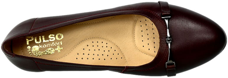 Czółenka Pulso AF1188V Bordo Cichan Skóra