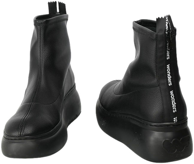 Botki Wonders A-2622 Camelus Negro Skórzane