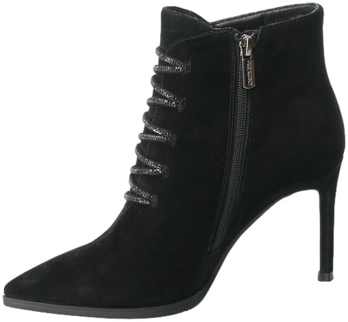 Botki Loretta Vitale YX408 Black Suede Skóra