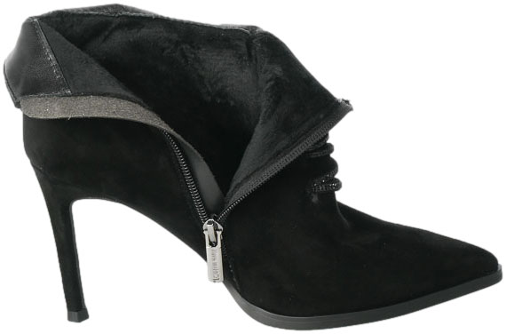 Botki Loretta Vitale YX408 Black Suede Skóra