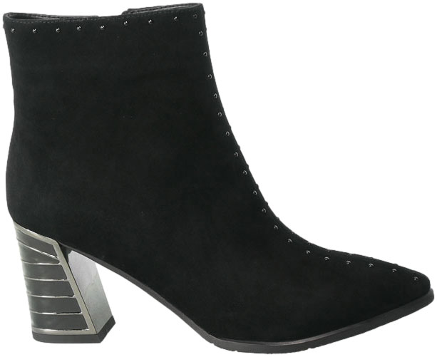 Botki Loretta Vitale G16 Black Suede Skóra