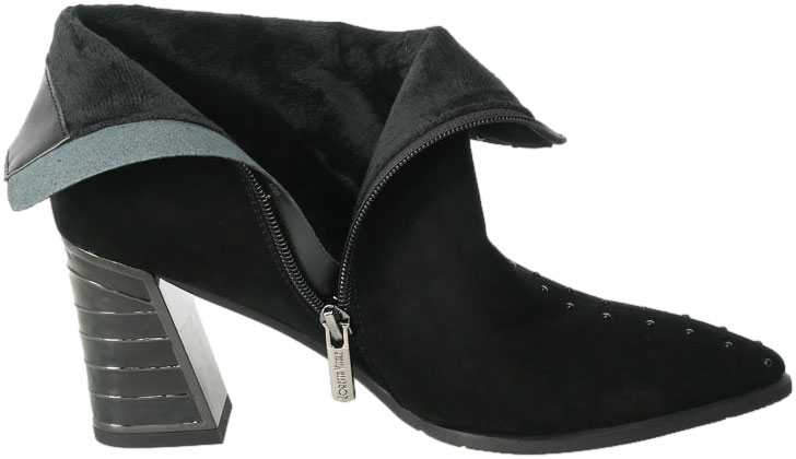 Botki Loretta Vitale G16 Black Suede Skóra