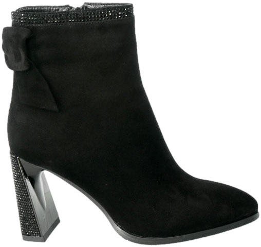 Botki Loretta Vitale YX400 Black Suede Skóra