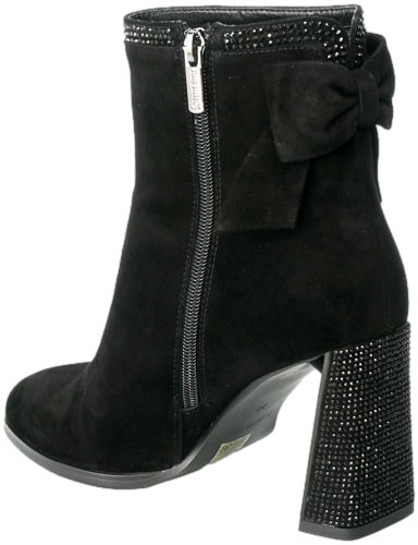 Botki Loretta Vitale YX400 Black Suede Skóra