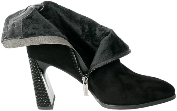 Botki Loretta Vitale YX400 Black Suede Skóra