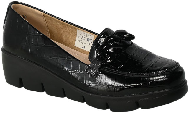 Mokasyny Filippo DP4128-23BK Czarne Skórzane